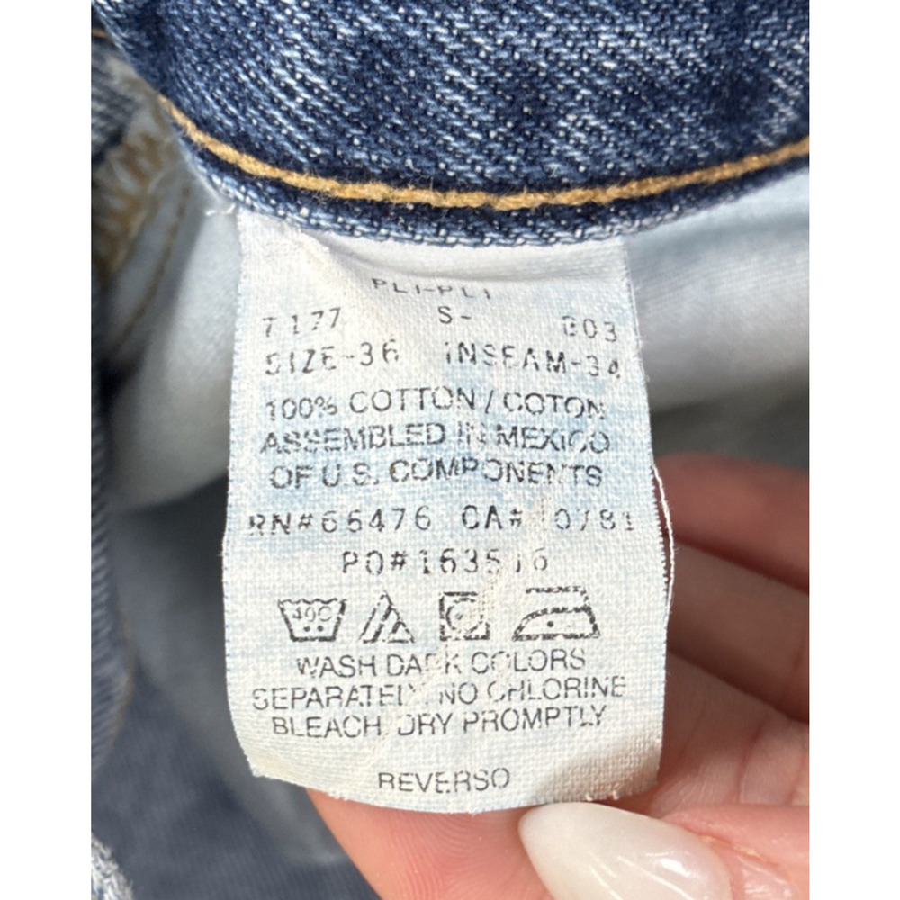 Vintage Tommy Jeans 36x34 Mens Blue Denim Straight Leg EUC Bnfts Charity - Picture 7 of 10